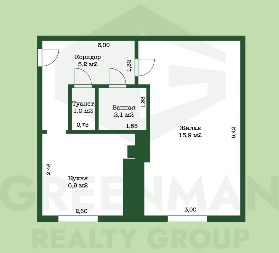 Квартира в доме у лесопарковой зоны | Агентство недвижимости Greenman Realty Group