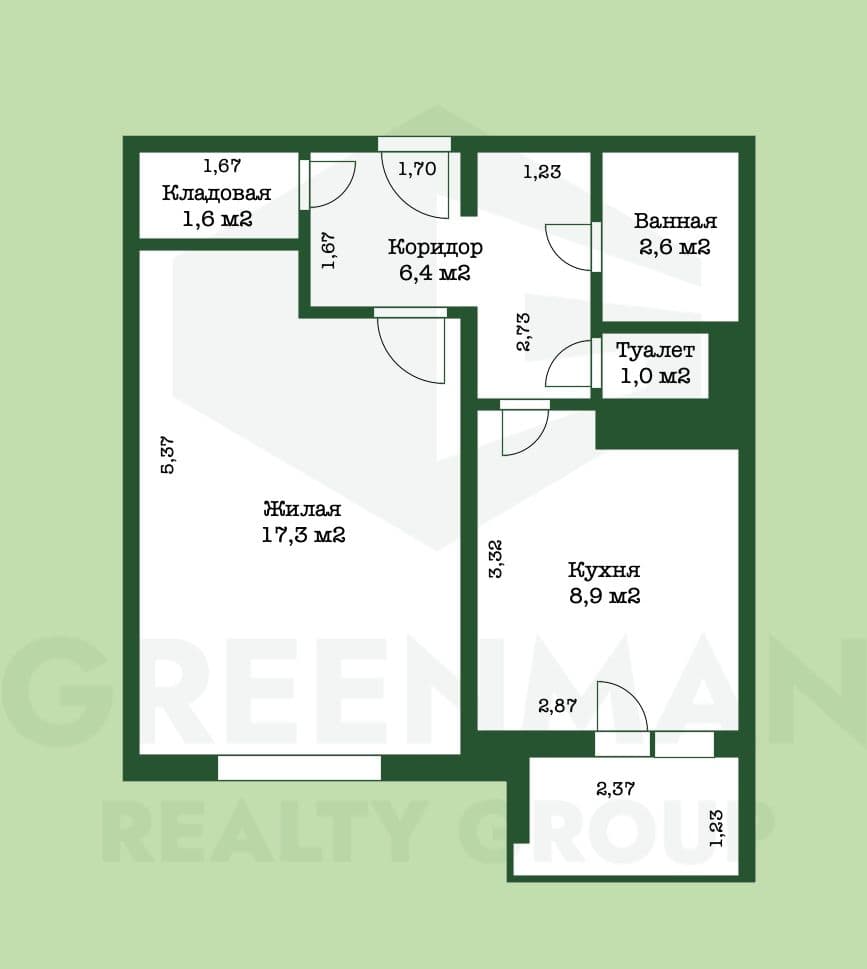 Однокомнатная квартира в микрорайоне Малиновка-4! | Агентство недвижимости Greenman Realty Group