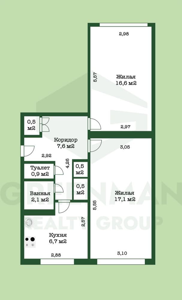 Купить 2-комнатную квартиру, г. Минск, ул. Гамарника, 7/1 | Агентство недвижимости Greenman Realty Group