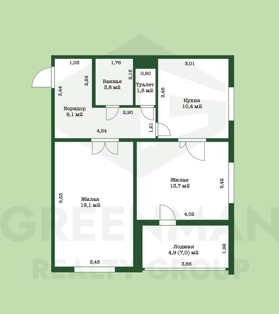 Продается светлая, просторная, уютная 2-комнатная квартира, д. Боровая | Агентство недвижимости Greenman Realty Group