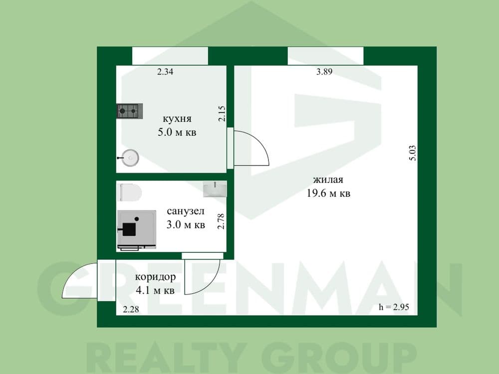 Продается 1-комнатная квартира | Агентство недвижимости Greenman Realty Group