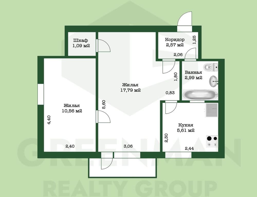 Продается уютная теплая, светлая квартира в тихом центре города, Осипенко 30 | Агентство недвижимости Greenman Realty Group