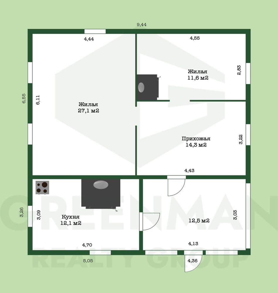 Продается дом на участке 25 соток, 35 км от МКАД, 5 км от г. Смолевичи в д. Черниковщина. | Агентство недвижимости Greenman Realty Group