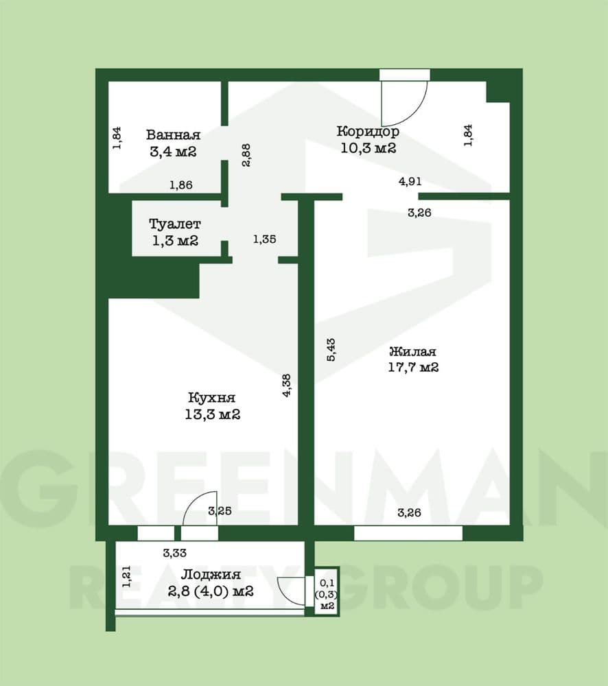 Продается шикарная 1-ком. квартира с качественным ремонтом и удобной планировкой, Лосика 34 | Агентство недвижимости Greenman Realty Group