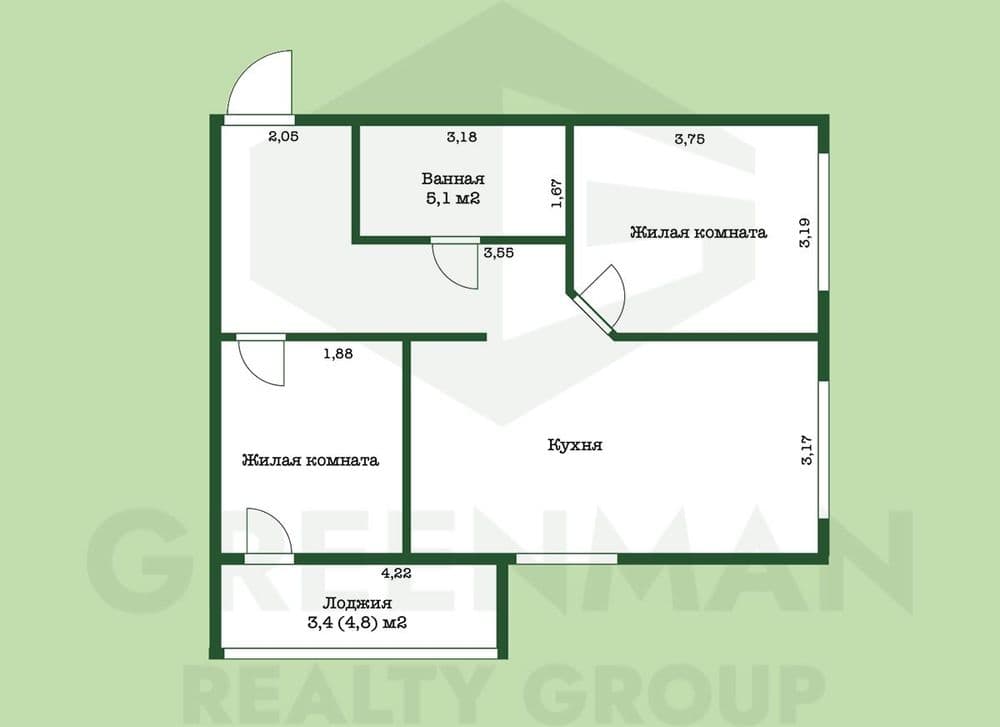 Квартира с ремонтом и полным наполнением мебелью и техникой 1/1 | Агентство недвижимости Greenman Realty Group