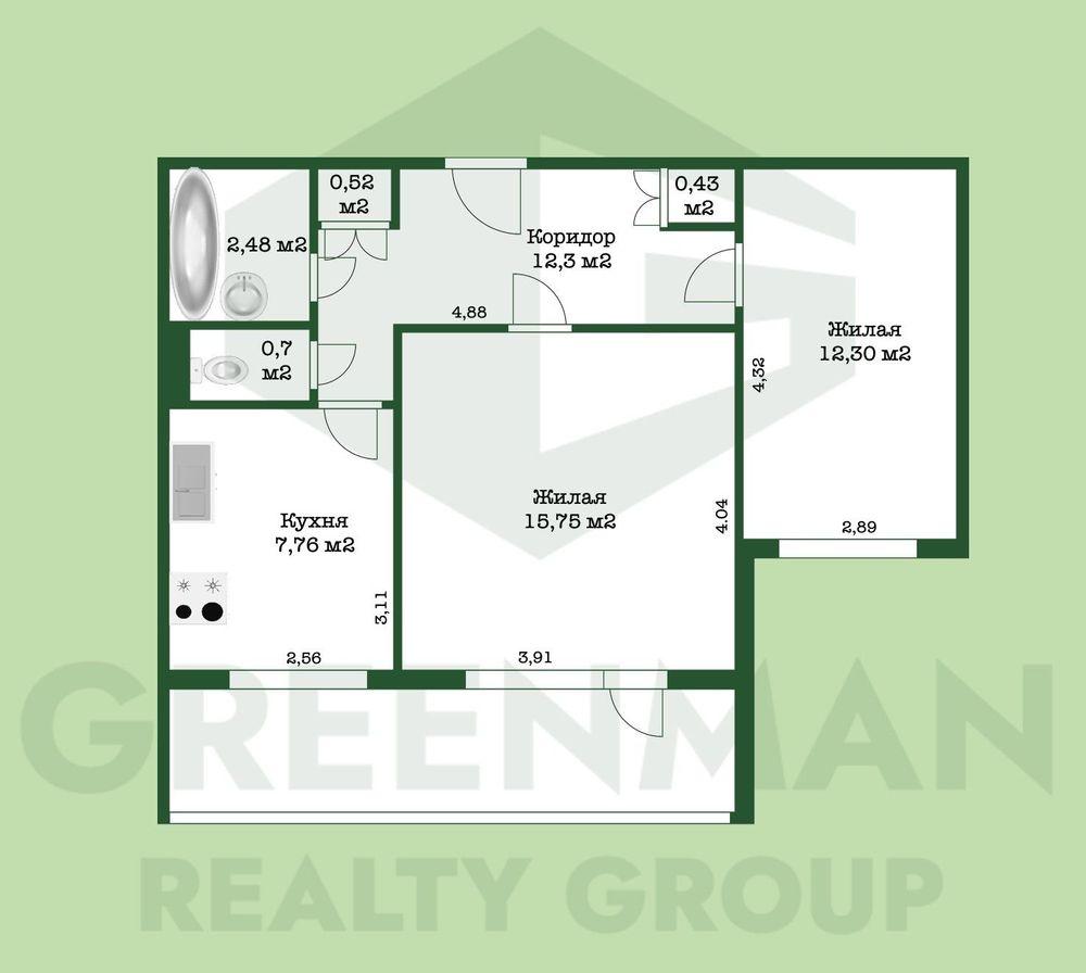 Уютная квартира в кирпичном доме | Агентство недвижимости Greenman Realty Group