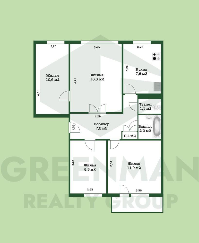 Купить 4-х комнатную квартиру в Фаниполе | Агентство недвижимости Greenman Realty Group