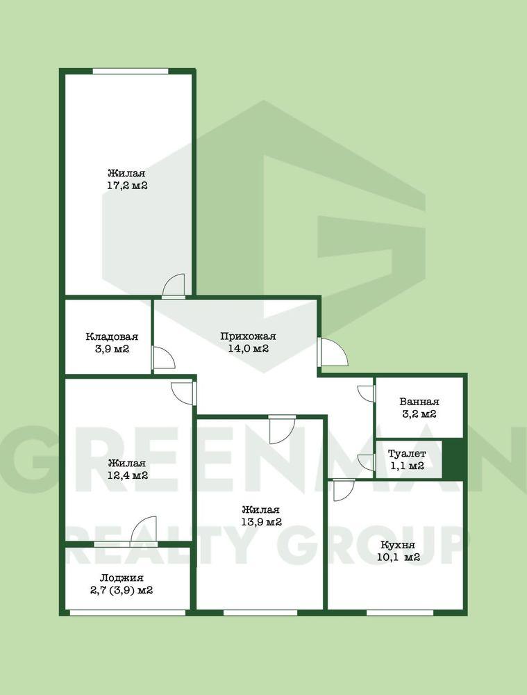 Новая 3-комнатная квартира в Прилуках! Лучшее предложение! | Greenrealty