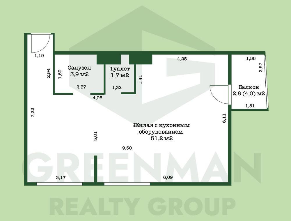 Дизайнерская квартира возле метро и ТЦ | Агентство недвижимости Greenman Realty Group