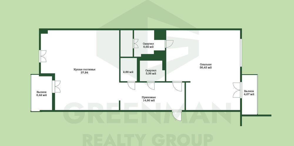  Дизайнерская квартира в ЖК «Олимпик Парк» | Агентство недвижимости Greenman Realty Group
