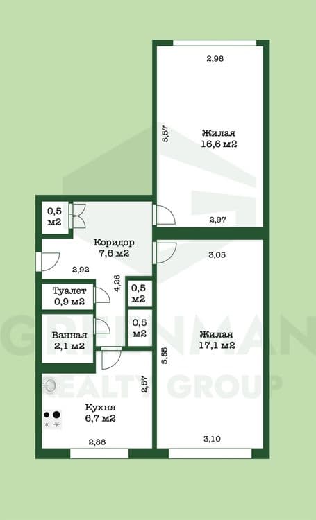 Купить 2-комнатную квартиру, г. Минск, ул. Гамарника, 7/1 | Агентство недвижимости Greenman Realty Group