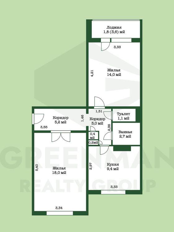 Продается 2-комнатная квартира с современным ремонтом, рядом с метро Каменная горка! Брикета 16 | Агентство недвижимости Greenman Realty Group