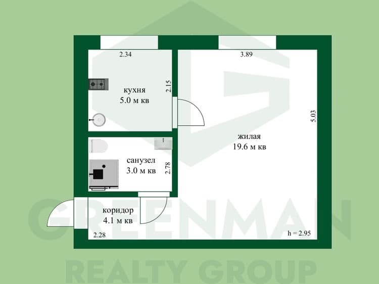 Продается 1-комнатная квартира | Агентство недвижимости Greenman Realty Group