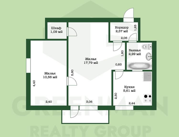 Продается уютная теплая, светлая квартира в тихом центре города, Осипенко 30 | Агентство недвижимости Greenman Realty Group