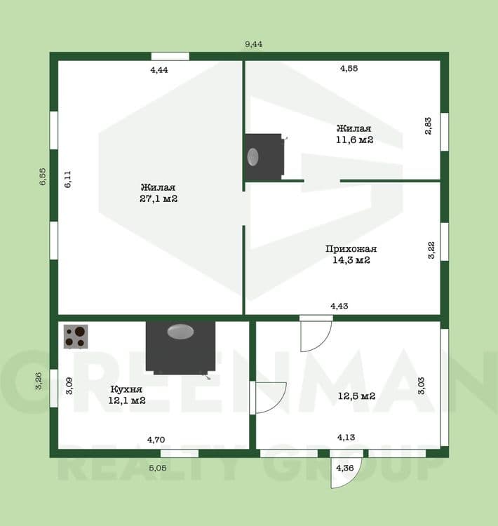 Продается дом на участке 25 соток, 35 км от МКАД, 5 км от г. Смолевичи в д. Черниковщина. | Агентство недвижимости Greenman Realty Group