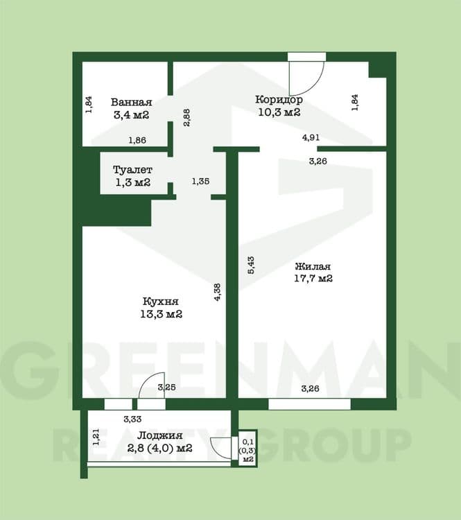 Продается шикарная 1-ком. квартира с качественным ремонтом и удобной планировкой, Лосика 34 | Агентство недвижимости Greenman Realty Group