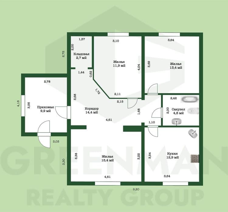 Надёжный блочный дом, в тихом месте, 28 км от МКАД . Земля в частной собственности . | Агентство недвижимости Greenman Realty Group