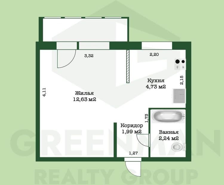 Продается светлая, теплая, очень уютная квартира в кирпичном доме ул. Передовая 9 | Агентство недвижимости Greenman Realty Group