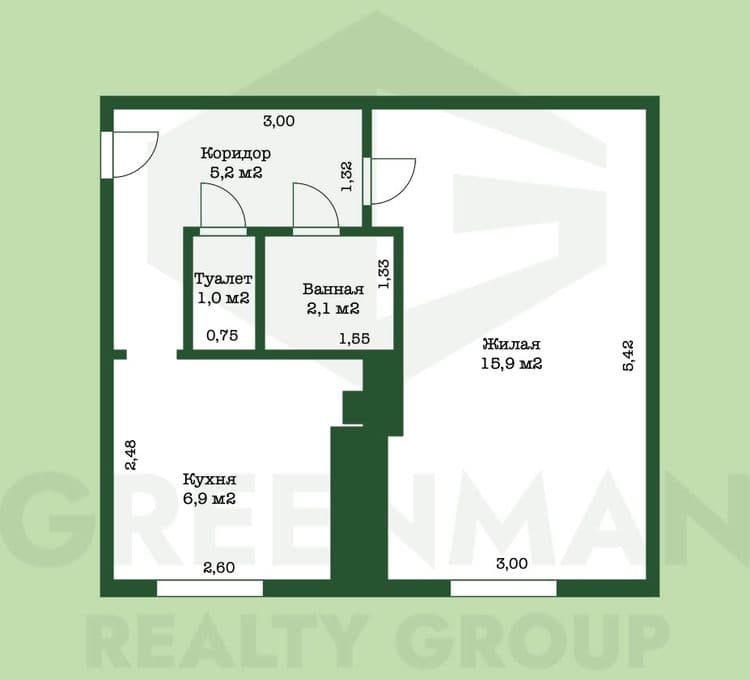 Квартира в доме у лесопарковой зоны | Агентство недвижимости Greenman Realty Group