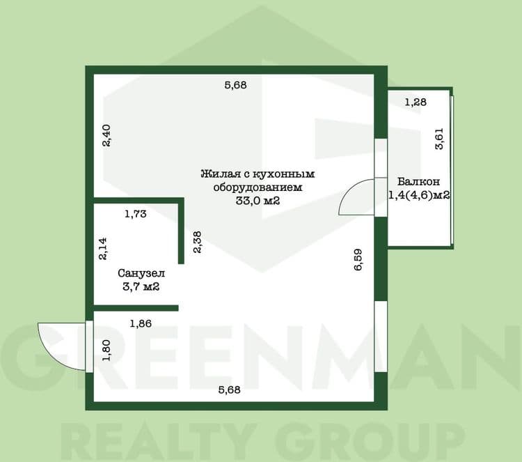 Квартира в доме 2025г. в ЖК «Новая Боровая» | Агентство недвижимости Greenman Realty Group