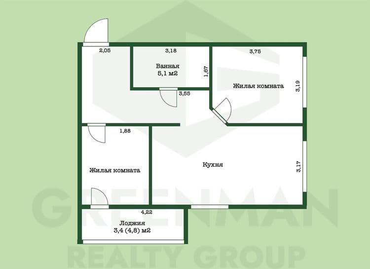 Квартира с ремонтом и полным наполнением мебелью и техникой 1/1 | Агентство недвижимости Greenman Realty Group
