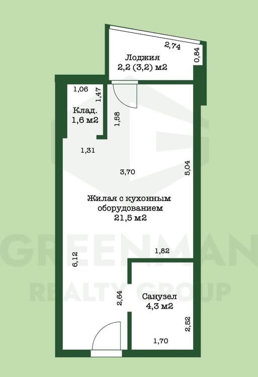 Квартира с высотой потолков 3.21 метра, Пр-т Мира 16 | Агентство недвижимости Greenman Realty Group