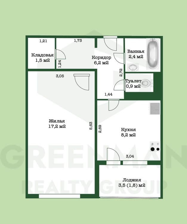 Квартира для комфортной жизни, ул. Нестерова 53/3 | Агентство недвижимости Greenman Realty Group