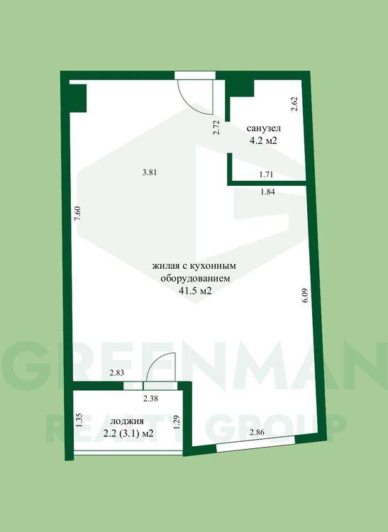 Продается квартира Дом Рим, 47.9 м2 | Агентство недвижимости Greenman Realty Group
