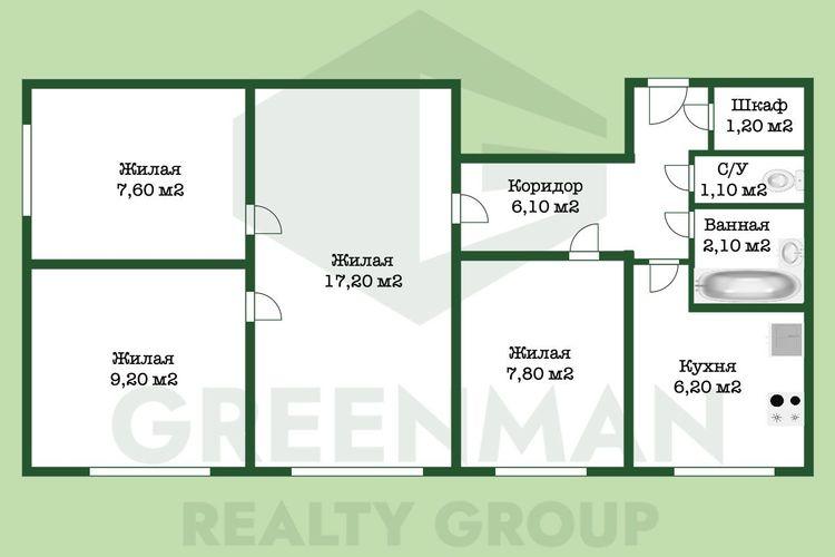 Купить 4-комнатную квартиру в Минске | Агентство недвижимости Greenman Realty Group
