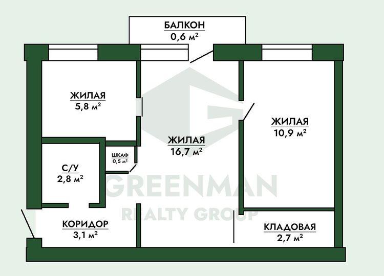 Двушка по цене однушки в Минск-Мире | Агентство недвижимости Greenman Realty Group
