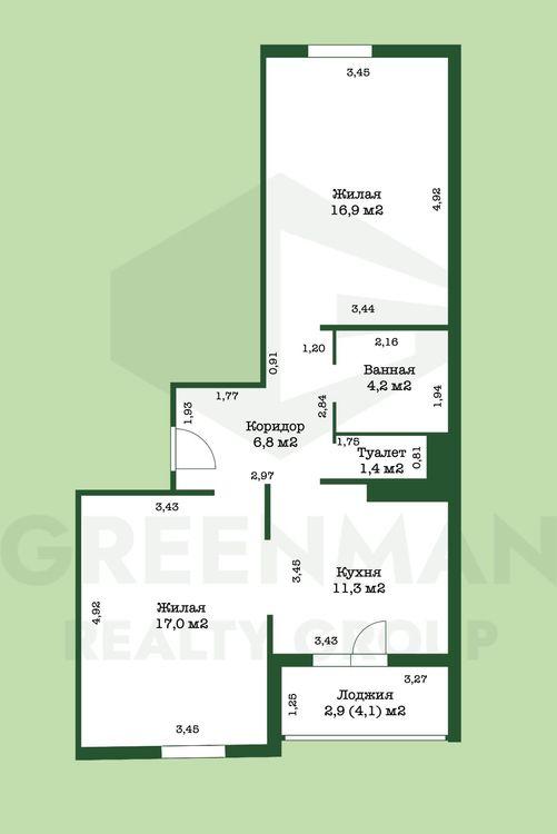 Двухкомнатная, стильная квартира в ЖК «Пирс» | Агентство недвижимости Greenman Realty Group