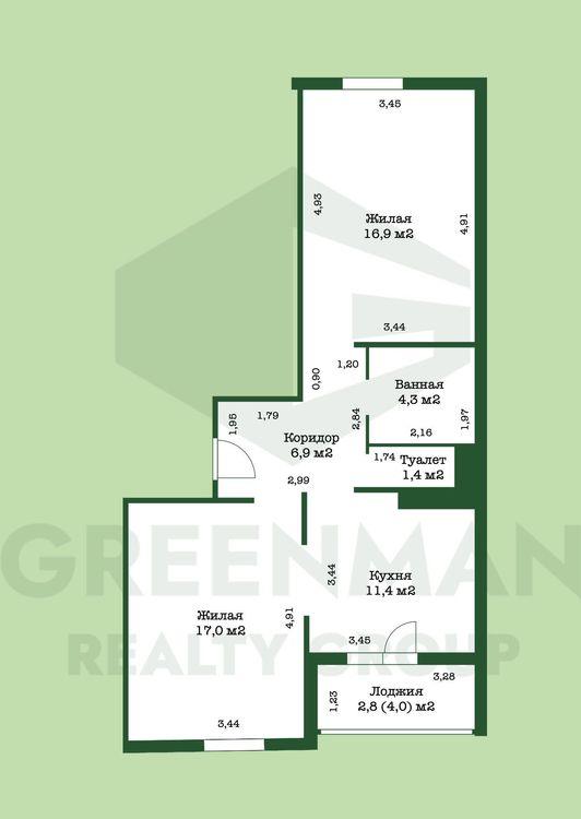 Двухкомнатная, стильная квартира в ЖК «Пирс» | Агентство недвижимости Greenman Realty Group