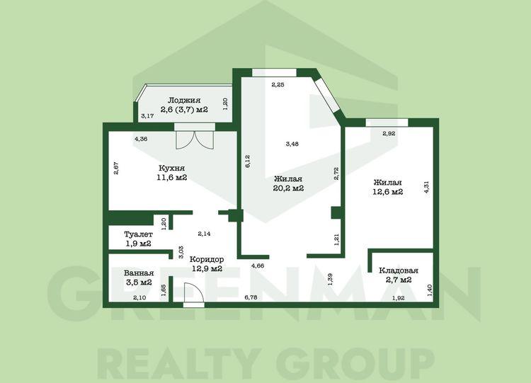Просторная квартира с отличным ремонтом! | Агентство недвижимости Greenman Realty Group