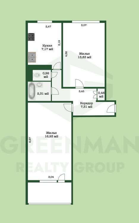 Уютная квартира для жизни! | Агентство недвижимости Greenman Realty Group