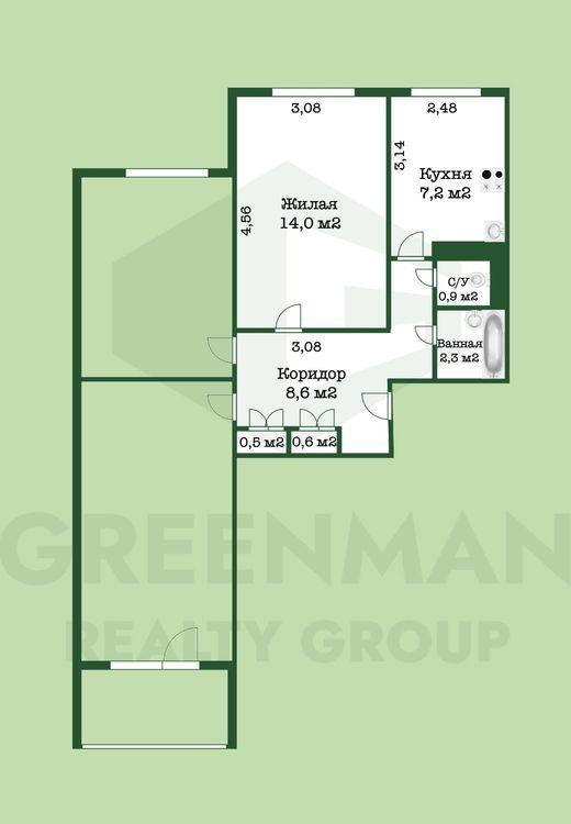 Продается комната в 3-комнатной квартире | Агентство недвижимости Greenman Realty Group