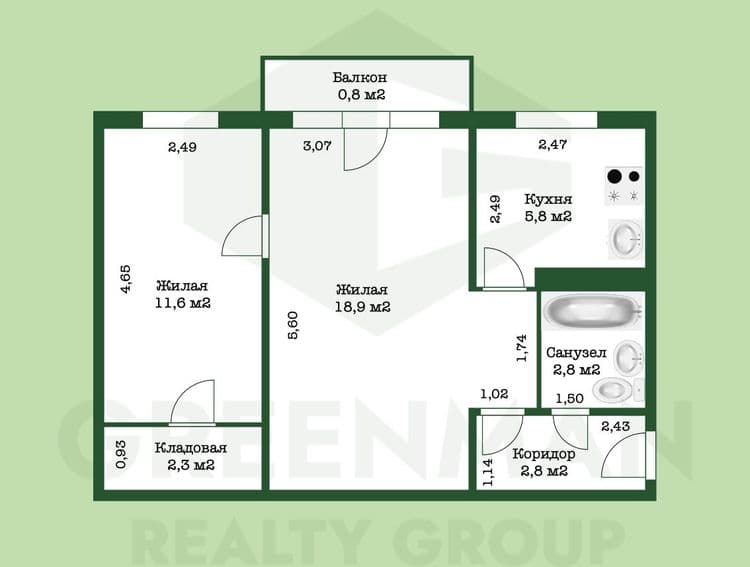 Уютная квартира в центре города | Агентство недвижимости Greenman Realty Group