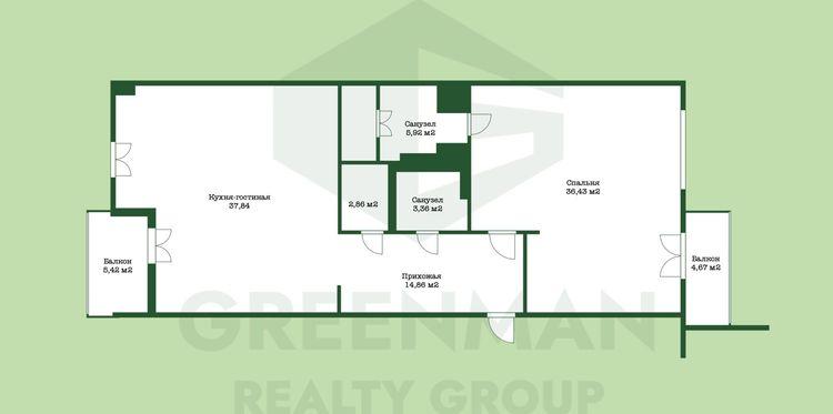  Дизайнерская квартира в ЖК «Олимпик Парк» | Агентство недвижимости Greenman Realty Group