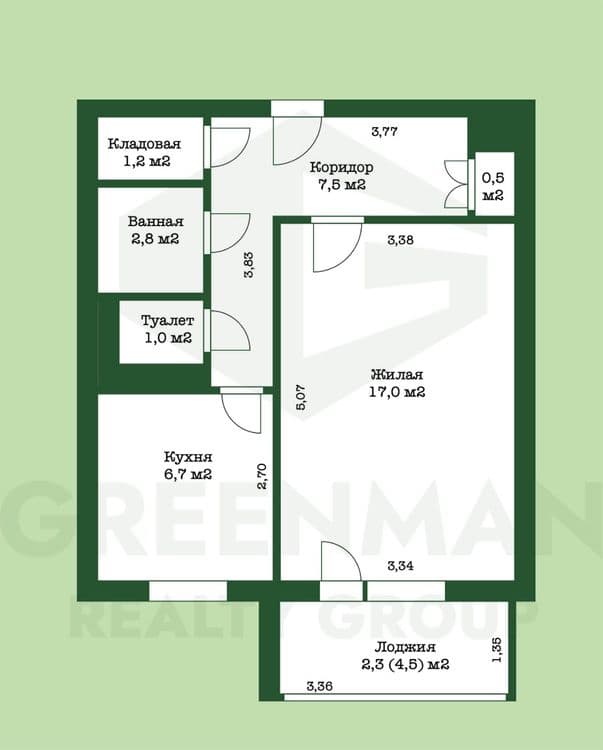 Продаётся 1-ая квартира в пешей доступность от метро. Кирпичный дом! | Агентство недвижимости Greenman Realty Group