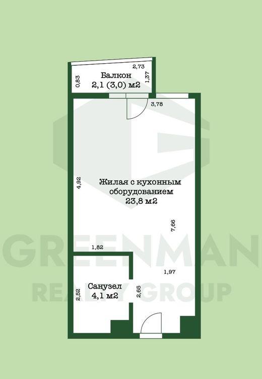 Новостройка с новым ремонтом и хорошем месторасположении | Greenrealty