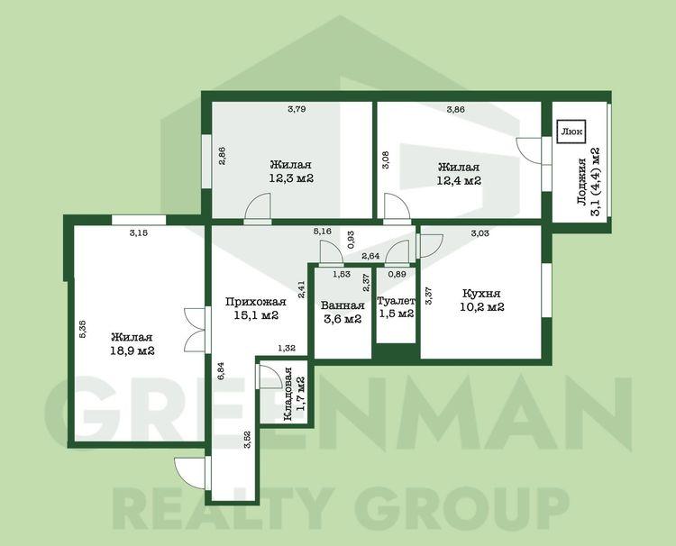 Новая квартира (78,8 м2) в Смолевичах! | Агентство недвижимости Greenman Realty Group