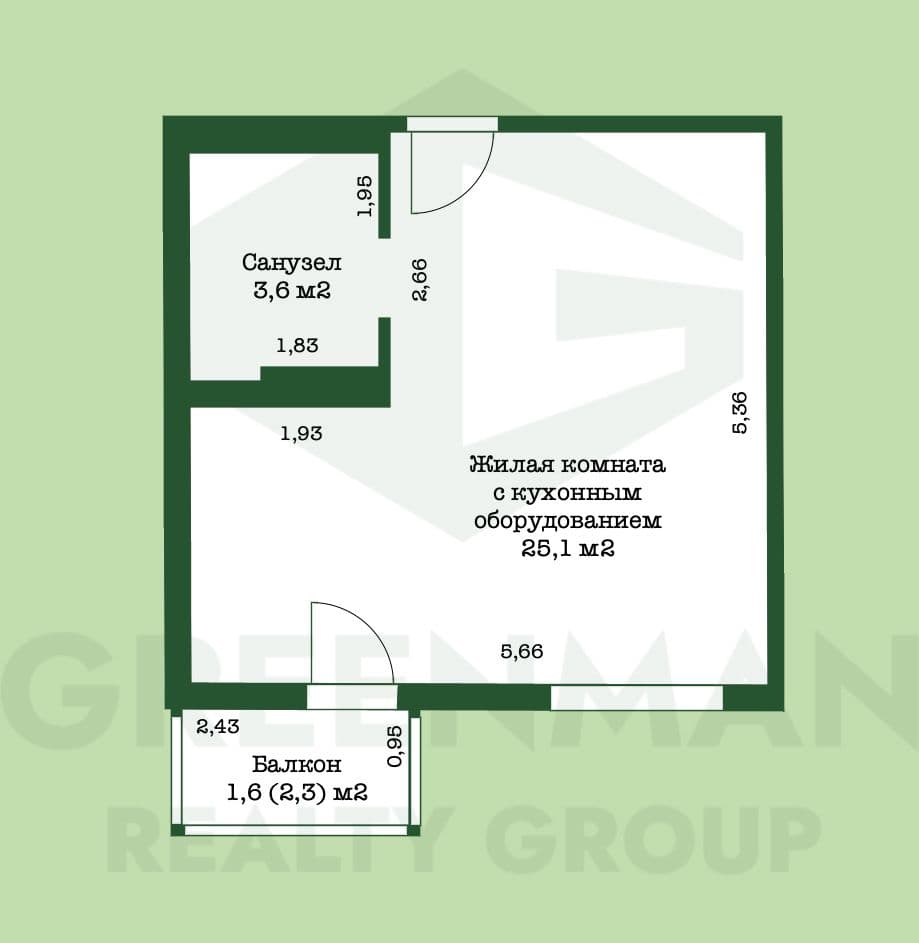 Прекрасный вариант как для жизни, так и для инвестиции! | Агентство недвижимости Greenman Realty Group