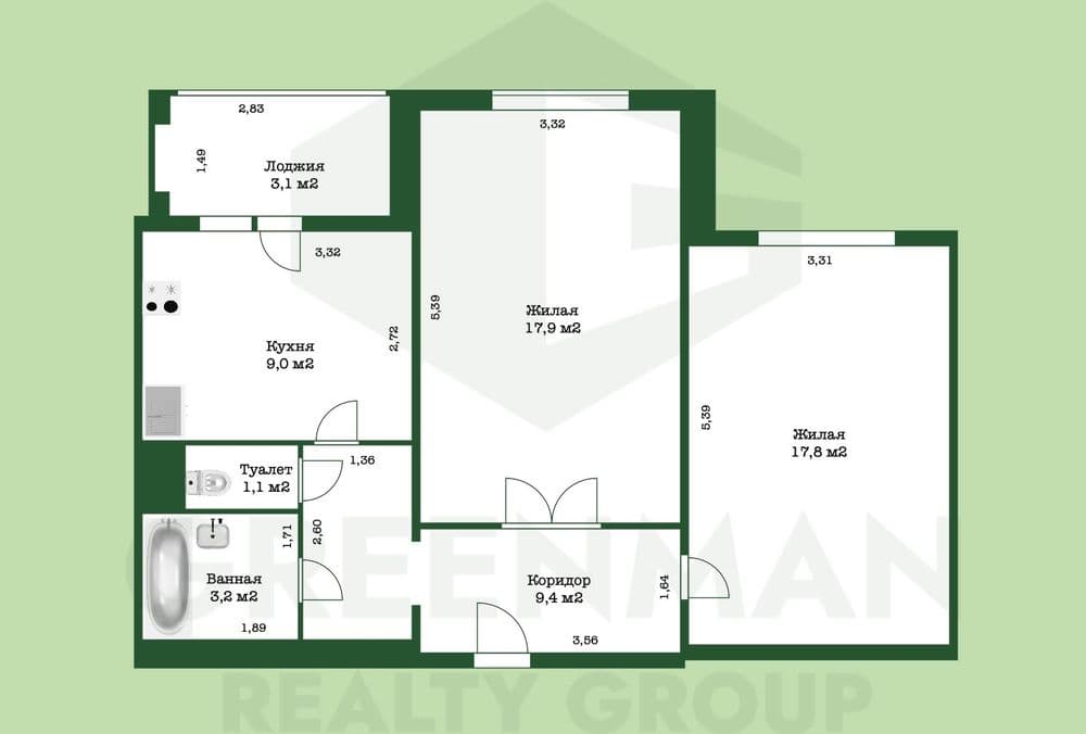 Продается светлая, теплая, уютная квартира, ул. Голубка 12 | Агентство недвижимости Greenman Realty Group