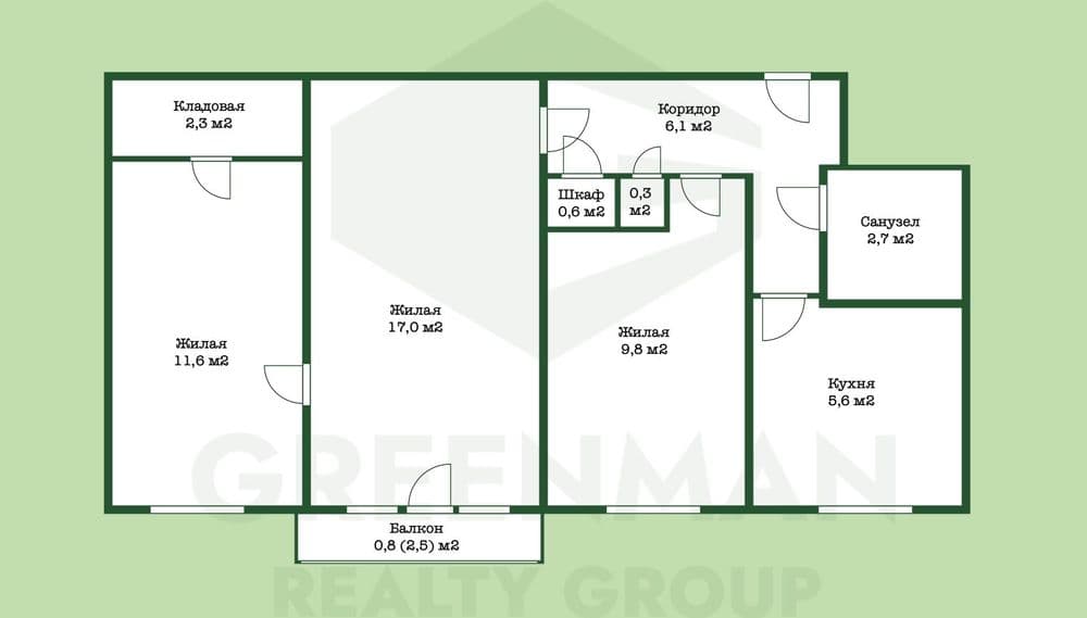 3-х-комнатная квартира в Центре Минска! "Золотая Горка ". | Агентство недвижимости Greenman Realty Group