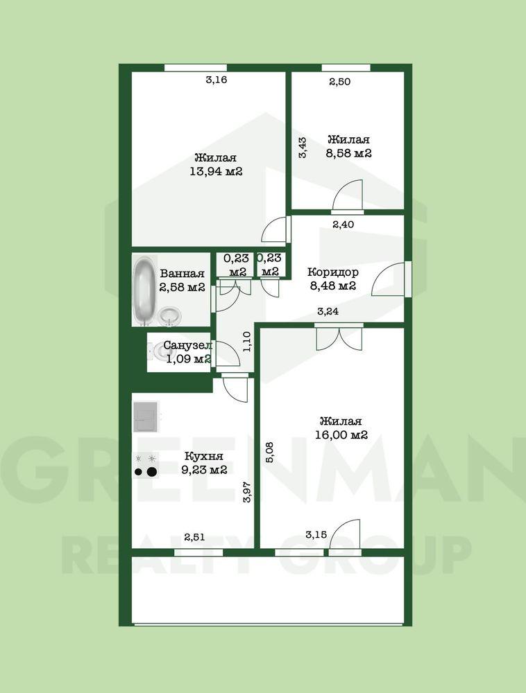 Продается 3-комнатная квартира | Агентство недвижимости Greenman Realty Group