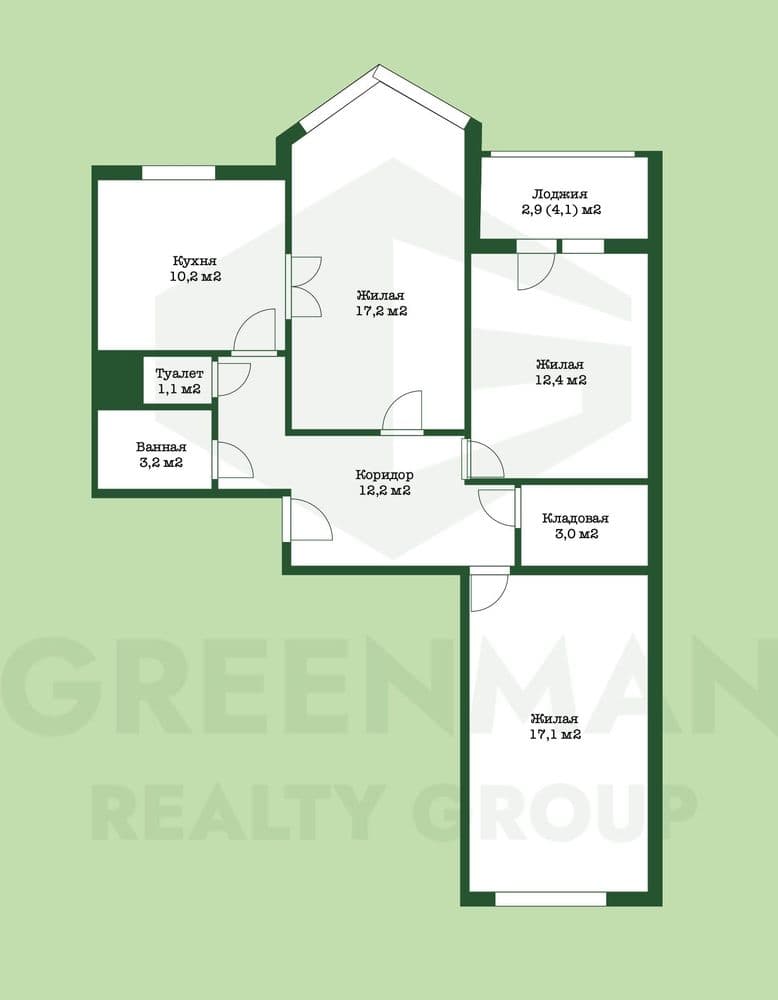Продаётся 3-комнатная квартира в мкр. Сокол. 20 мин Метро Могилёвская | Агентство недвижимости Greenman Realty Group