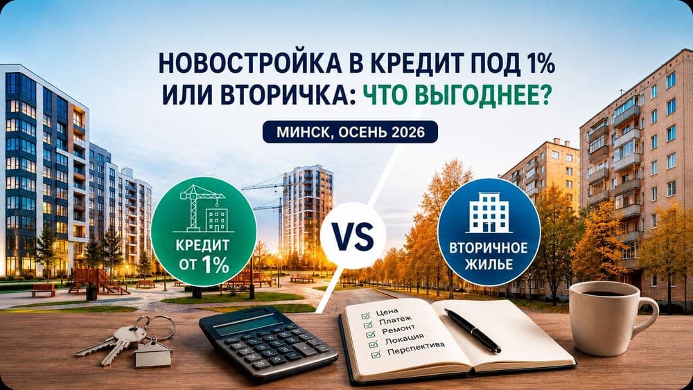 Новостройка под 1% или вторичка: что выгоднее в Минске осенью 2026 года | Агентство недвижимости Greenman Realty Group