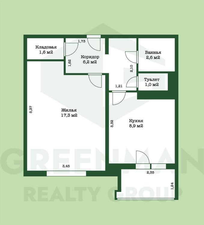 Просторная однокомнатная квартира в Малиновке. | Агентство недвижимости Greenman Realty Group
