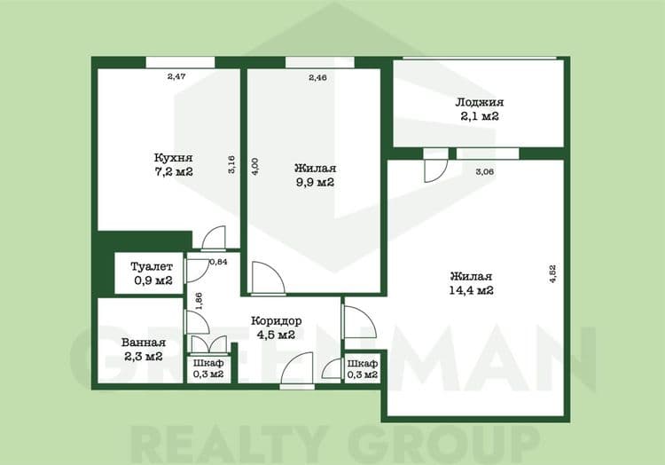 Продаётся 2 комнатная квартира в Минске – метро Неморшанский сад 4 мин пешком. | Агентство недвижимости Greenman Realty Group