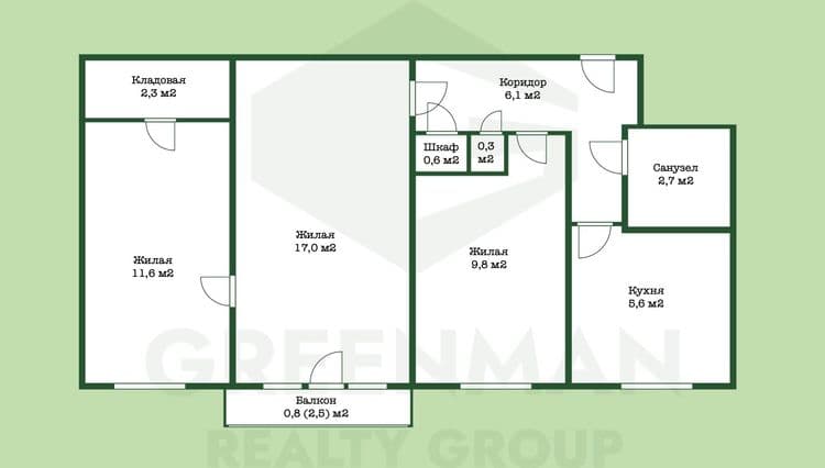 3-х-комнатная квартира в Центре Минска! "Золотая Горка ". | Агентство недвижимости Greenman Realty Group