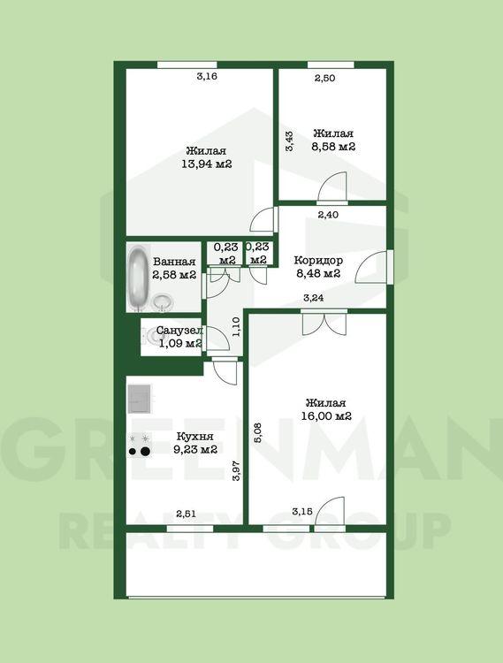 Продается 3-комнатная квартира | Агентство недвижимости Greenman Realty Group